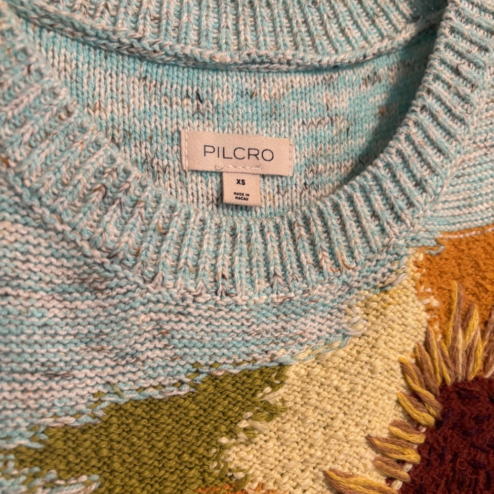 Anthropologie Pilcro Crewneck Sunflower Sweater Vest - Picture 6 of 6